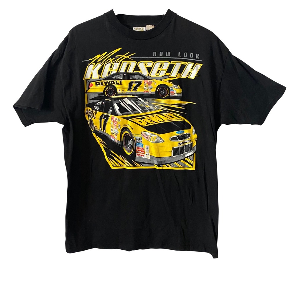 Matt Kenseth 17 DeWalt NASCAR Graphic T-Shirt Mens XXL Black Vtg Inspired